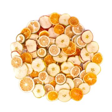 Dried fruits Potpourri LIFTANA, orange, apple, lime, colourful, Ø1.6"-2.4"/4-6cm, 250g