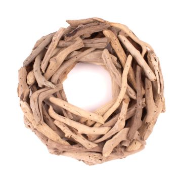 Natural decoration Driftwood wreath LAURIN, natural, 20"/50cm