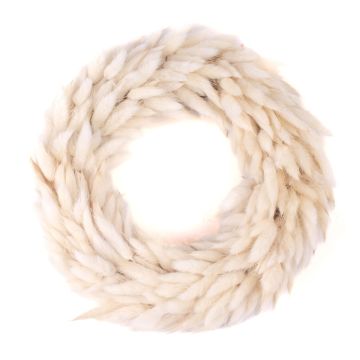 Dried wreath Lagurus RIKARDA, cream, Ø10"/25cm