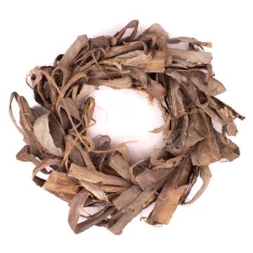 Dried agave leaf wreath NISSELE, natural, Ø18"/45cm