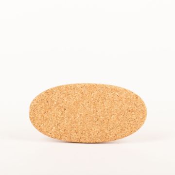 Oval agglomerated cork mat MANARA, natural, 8"x4"x0.6"/20x10x1,5cm