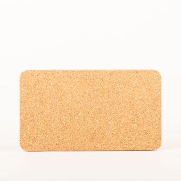 Rectangular agglomerated cork mat MANARA, natural, 14"x8"x0.4"/35x20x1cm