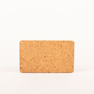 Rectangular agglomerated cork mat MANARA, natural, 8"x4.7"x0.6"/20x12x1,5cm