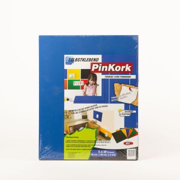 Pin board made of cork BASMA, self-adhesive, 2 boards, blue, 20"x16"x0.2"/50x40x0,4cm