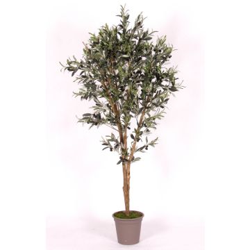 Artificial olive tree MIANA, natural stems, with fruits, 3ft/100cm - Made in Italy