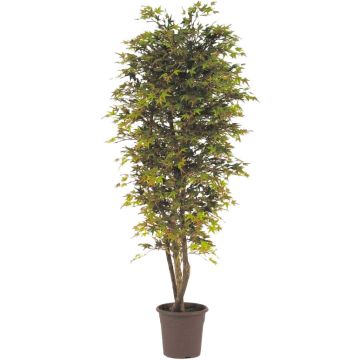 Artificial Japanese maple tree KESCHA, natural stems, green-red, 4ft/125cm - Made in Italy