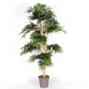 Artificial Japanese maple ANTIP, real stem, green-red, 5ft/150cm - Made in Italy