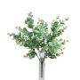 Decorative eucalyptus bush HILLARDA on spike, green, 14"/35cm