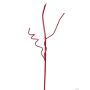 Artificial corkscrew willow spray, AZMIDI, red lacquered, 3ft/95cm