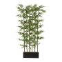 Artificial Japanese arrow bamboo room divider KAWAI in wooden box, natural stems, 4ftx20"x6ft/115x50x195cm