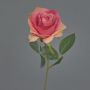Silk rose spray SIMONY, salmon-pink, 18"/45cm, Ø3.1"/8cm