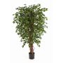 Fake Ficus tree DAKU, natural stems, green, 3ft/90cm