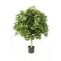 Fake Schefflera ANTHONY, natural stem, green-white, 4ft/110cm, Ø 3ft/90cm
