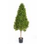 Artificial Boxwood pyramid topiary TOM, natural stem, 3ft/105cm