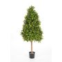 Artificial Boxwood pyramid topiary TOM, natural stem, 5ft/140cm
