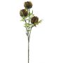 Artificial protea branch LIUJIA, red-green, 31"/75cm