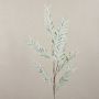 Plastic cypress branch ZHARANTE, snow-covered, green, 30"/75cm