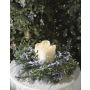 Decorative yew branch ARUWIMI with glitter, green, 20"/50cm