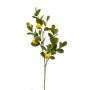 Artificial lemon branch DUNKAN with fruits, flowers, yellow, 3ft/95cm