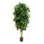 Artificial Schefflera MADDISON, natural stems, flame retardant, green, 6ft/170cm