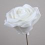 Decorative rose REGINE, white, 12"/30cm, Ø6.3"/16cm