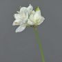 Artificial amaryllis spray BENITA, white, 22"/55cm, Ø4"/10cm