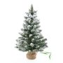 Fake Christmas tree REYKJAVIK, jute bag, snow-covered, white, 24"/60cm, Ø 10"/25cm