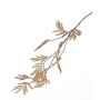 Artificial Cedar spray ERRIS, yellow-red, 33"/85cm