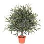 Artificial olive tree WYNONA, natural trunk, fruits, 20"/50cm