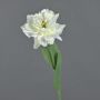 Artificial Parrot Tulip STEFANIE, white-green, 26"/65cm, Ø2.8"/7cm
