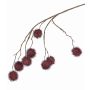 Fake maple branch MARIUS with fruits, dark red, 31"/80cm