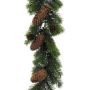 Decorative spruce garland ZOMRIT, cones, green, 6ft/180cm