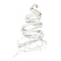 Decorative corkscrew willow garland TAVELI, white, 6ft/180cm