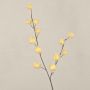 Artificial balloon plant branch ELAENA, fruits, beige-violet, 3ft/100cm