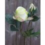 Artificial rose RENESMEE, yellow-green, 18"/45cm, Ø2.4"/6cm