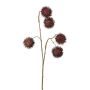 Artificial branch Plane tree GLUNVI, with fruits, aubergine, 18"/45cm