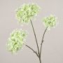 Artificial crown flower GULIO, white-green, 30"/75cm, Ø3.9"-5.9"/10-15cm