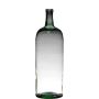 Decorative bottle NIRAN, glass, recycled, clear-green, 24"/60cm, Ø7.5"/19cm