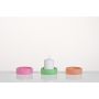 Glass candle holder ARBENITA, pink, 3cm, Ø9,5cm