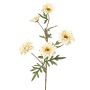 Decorative branch Chrysanthemum PRUDENCE, Eco Collection, cream-yellow, 30"/75cm, Ø2"-2.6"/5-6,5cm