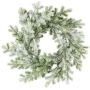 Decorative wreath Yew FUVRO, frosted, white-green, Ø11"/28cm