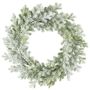 Decorative wreath Yew FUVRO, frosted, white-green, Ø14"/35cm