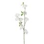 Artificial Japanese flowering cherry branch FYNLOK with flowers, white, 30"/75cm