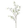 Artificial Japanese flowering cherry branch FYNLOK with flowers, white, 4ft/125cm
