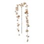 Artificial cedar branch KROMEL with cones, hanging, metallic gold, 4ft/125cm