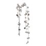 Artificial cedar branch KROMEL with cones, hanging, metallic champagne, 4ft/125cm