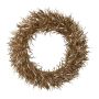 Artificial podocarpus wreath QAVLO, gold, Ø18"/45cm
