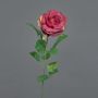 Artificial flower rose PEZOS, burgundy, 24"/60cm, Ø3.9"/10cm