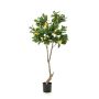 Artificial lemon tree MAKOTO, artificial trunk, with fruits, 5ft/150cm