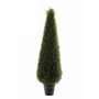 Artificial boxwood pyramid TOM in decorative pot, crossdoor, 4ft/135 cm